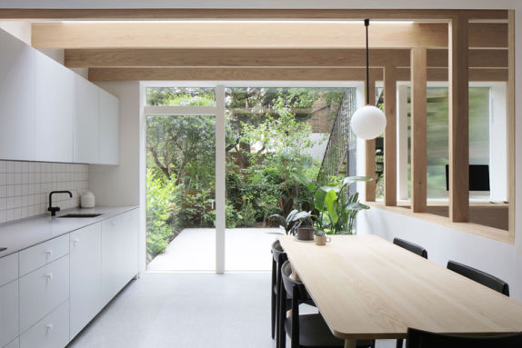 Wood house extension
